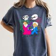 Nerdy Pythagoras Fighting Over C Squared Math Teacher Women's Comfort Colors T-Shirt Denim Nerdy Pythagoras Fighting Over C Squared Math Teacher Women's Comfort Colors T-Shirt Denim