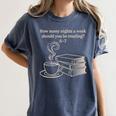 How Many Nights A Week Should You Be Reading 6-7 Teacher Fun Women's Comfort Colors T-Shirt Denim How Many Nights A Week Should You Be Reading 6-7 Teacher Fun Women's Comfort Colors T-Shirt Denim