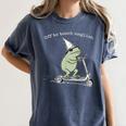 Off To Teach English Scooter Frog ESL Teacher Literature Women's Comfort Colors T-Shirt Denim Off To Teach English Scooter Frog ESL Teacher Literature Women's Comfort Colors T-Shirt Denim