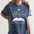 One-More Chapter Wildflower Reading Teacher Library Bookish Women's Comfort Colors T-Shirt Denim