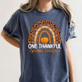 One Thankful Science Teacher Rainbow Boho Fall Thanksgiving Women's Comfort Colors T-Shirt Denim One Thankful Science Teacher Rainbow Boho Fall Thanksgiving Women's Comfort Colors T-Shirt Denim