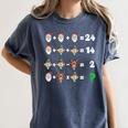 Order Of Operations Quiz Christmas Math Teacher Xmas Math Women's Comfort Colors T-Shirt Denim