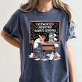 Overworked Underpaid Always Grading Teacher Women's Comfort Colors T-Shirt Denim Overworked Underpaid Always Grading Teacher Women's Comfort Colors T-Shirt Denim