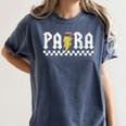 Para Squad Paraprofessional Para Teacher Women's Comfort Colors T-Shirt Denim Para Squad Paraprofessional Para Teacher Women's Comfort Colors T-Shirt Denim