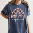 Paraprofessional Rainbow Para Teacher Parapro Women's Comfort Colors T-Shirt Denim Paraprofessional Rainbow Para Teacher Parapro Women's Comfort Colors T-Shirt Denim
