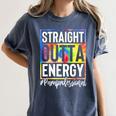 Paraprofessional Straight Outta Energy Teacher Life For Men Women Women's Comfort Colors T-Shirt Denim Paraprofessional Straight Outta Energy Teacher Life For Men Women Women's Comfort Colors T-Shirt Denim