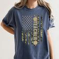 Patriotic Teacher American Flag Camouflage 4th Of July Camo Women's Comfort Colors T-Shirt Denim
