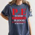 PE Where Sweating Is Good But Deodorant Is Better PE Teacher Women's Comfort Colors T-Shirt Denim PE Where Sweating Is Good But Deodorant Is Better PE Teacher Women's Comfort Colors T-Shirt Denim