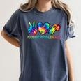 Peace Love Physical Education Tie Dye Sports PE Teacher Women's Comfort Colors T-Shirt Denim
