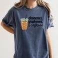 Phonemes Graphemes And Caffeine Coffee Teacher Appreciation Women's Comfort Colors T-Shirt Denim Phonemes Graphemes And Caffeine Coffee Teacher Appreciation Women's Comfort Colors T-Shirt Denim