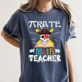 Pirate Math Teacher Skull Pirate Halloween Costume Women's Comfort Colors T-Shirt Denim