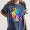 Play Is Learning Teacher Kindergarten For Men Women Kids Women's Comfort Colors T-Shirt Denim Play Is Learning Teacher Kindergarten For Men Women Kids Women's Comfort Colors T-Shirt Denim