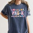 Pre-K Back To School Teachers Kids 1st Day Of School Women's Comfort Colors T-Shirt Denim