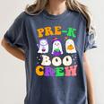 Pre-K Boo Crew Cute Ghost Halloween Costume Teacher Student For Men Women Kids Women's Comfort Colors T-Shirt Denim Pre-K Boo Crew Cute Ghost Halloween Costume Teacher Student For Men Women Kids Women's Comfort Colors T-Shirt Denim
