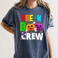 Pre K Boo Crew Halloween Costume Teachers Kids Women's Comfort Colors T-Shirt Denim