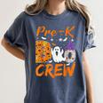 Pre K Boo Crew Teacher Student Halloween Pre Kindergarten Women's Comfort Colors T-Shirt Denim