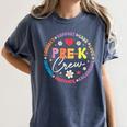 Pre-K Crew 1st Day Of School Preschool Teacher Women's Comfort Colors T-Shirt Denim