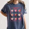 Pre K Is My Jam Teacher Team Crew Preschool Cute Strawberry Women's Comfort Colors T-Shirt Denim