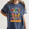 My Pre-K Kids Are Smart Cookies Christmas Teacher Women's Comfort Colors T-Shirt Denim My Pre-K Kids Are Smart Cookies Christmas Teacher Women's Comfort Colors T-Shirt Denim