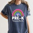 Pre-K Teacher Cute Pre Kindergarten For Teachers Rainbow For Men Women Kids Women's Comfort Colors T-Shirt Denim