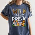Pre-k Teacher Kids Back To School Wild About Pre-k Women's Comfort Colors T-Shirt Denim