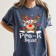 Pre-k Teacher Squad Reindeer Teacher Christmas Women's Comfort Colors T-Shirt Denim Pre-k Teacher Squad Reindeer Teacher Christmas Women's Comfort Colors T-Shirt Denim