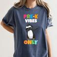 Pre-K Vibes Only Penguin Teachers Kids Back To School Women's Comfort Colors T-Shirt Denim Pre-K Vibes Only Penguin Teachers Kids Back To School Women's Comfort Colors T-Shirt Denim