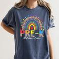PreK Dream Team Leopard Rainbow Teacher Squad Back To School Women's Comfort Colors T-Shirt Denim