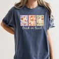 Preppy Goose Teacher Trick Or Teach Halloween Teacher Goose Women's Comfort Colors T-Shirt Denim Preppy Goose Teacher Trick Or Teach Halloween Teacher Goose Women's Comfort Colors T-Shirt Denim