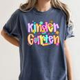 Preppy Kindergarten First Day Of School Teachers Girls Boys Women's Comfort Colors T-Shirt Denim Preppy Kindergarten First Day Of School Teachers Girls Boys Women's Comfort Colors T-Shirt Denim