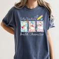 Preppy Silly Teacher Goose Build Character Back To School Women's Comfort Colors T-Shirt Denim Preppy Silly Teacher Goose Build Character Back To School Women's Comfort Colors T-Shirt Denim