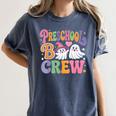 Preschool Boo Crew Preschool Teacher Student Halloween Women's Comfort Colors T-Shirt Denim