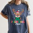 Preschool Crew Xmas Reindeer Teacher Student Christmas Women's Comfort Colors T-Shirt Denim Preschool Crew Xmas Reindeer Teacher Student Christmas Women's Comfort Colors T-Shirt Denim
