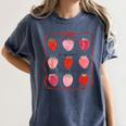 Preschool Is My Jam Strawberry Teacher First Day Of School Women's Comfort Colors T-Shirt Denim Preschool Is My Jam Strawberry Teacher First Day Of School Women's Comfort Colors T-Shirt Denim
