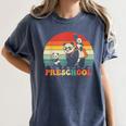 Preschool Panda Back To School Teacher Student Women's Comfort Colors T-Shirt Denim Preschool Panda Back To School Teacher Student Women's Comfort Colors T-Shirt Denim