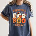 Principal Teacher Boo Crew Halloween Spooky Costume Women's Comfort Colors T-Shirt Denim Principal Teacher Boo Crew Halloween Spooky Costume Women's Comfort Colors T-Shirt Denim