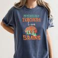 Psychology Teachers Love Brains Halloween For Psychologists Men Women Women's Comfort Colors T-Shirt Denim Psychology Teachers Love Brains Halloween For Psychologists Men Women Women's Comfort Colors T-Shirt Denim