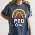 PTO Crew Parent School Volunteer Board Mom Parent Teacher Women's Comfort Colors T-Shirt Denim