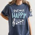 Put On A Happy Face Music Music Teacher Women's Comfort Colors T-Shirt Denim Put On A Happy Face Music Music Teacher Women's Comfort Colors T-Shirt Denim
