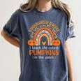 Rainbow I Teach The Cutest Pumpkins Kindergarten Teacher Men Women Women's Comfort Colors T-Shirt Denim Rainbow I Teach The Cutest Pumpkins Kindergarten Teacher Men Women Women's Comfort Colors T-Shirt Denim