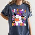 Read More Books Ghost Reading Book Teacher Halloween Women's Comfort Colors T-Shirt Denim Read More Books Ghost Reading Book Teacher Halloween Women's Comfort Colors T-Shirt Denim