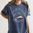 Take Reading English Teacher Library Alien Space T-S Tie Dye Women's Comfort Colors T-Shirt Denim