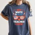 Red & Blue Teacher Crew Shirt 4th Of July Sunglasses Women's Comfort Colors T-Shirt Denim Red & Blue Teacher Crew Shirt 4th Of July Sunglasses Women's Comfort Colors T-Shirt Denim