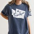 Red For Ed Washington Teacher T Shirts RedForEd Tee Shirt Women's Comfort Colors T-Shirt Denim