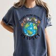Reduce Reuse Recycle Respect Earth Day Teacher Girl Women Women's Comfort Colors T-Shirt Denim