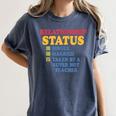 Relationship Status Single Married Hot Teacher Women's Comfort Colors T-Shirt Denim