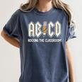 Retro Abcd Teacher Novelty Back To School Teacher Women's Comfort Colors T-Shirt Denim Retro Abcd Teacher Novelty Back To School Teacher Women's Comfort Colors T-Shirt Denim