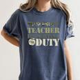 Retro Back To School Women Old Camo Preschool Teacher Women's Comfort Colors T-Shirt Denim Retro Back To School Women Old Camo Preschool Teacher Women's Comfort Colors T-Shirt Denim