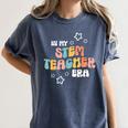 Retro Boho Math Science Professor In My STEM Teacher Era Women's Comfort Colors T-Shirt Denim