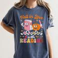 Retro Fall In Love With Learning Pumpkin Autumn Teacher Women's Comfort Colors T-Shirt Denim